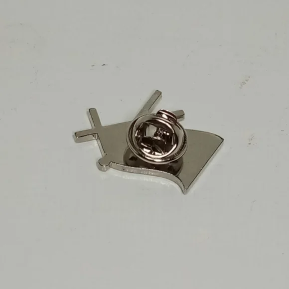 Eagle Crest American Flag With Cross Hat Lapel Pin - Picture 8 of 8